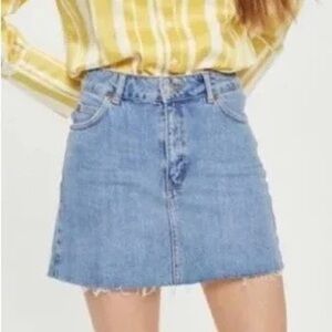 Topshop Moto Denim Mini Skirt